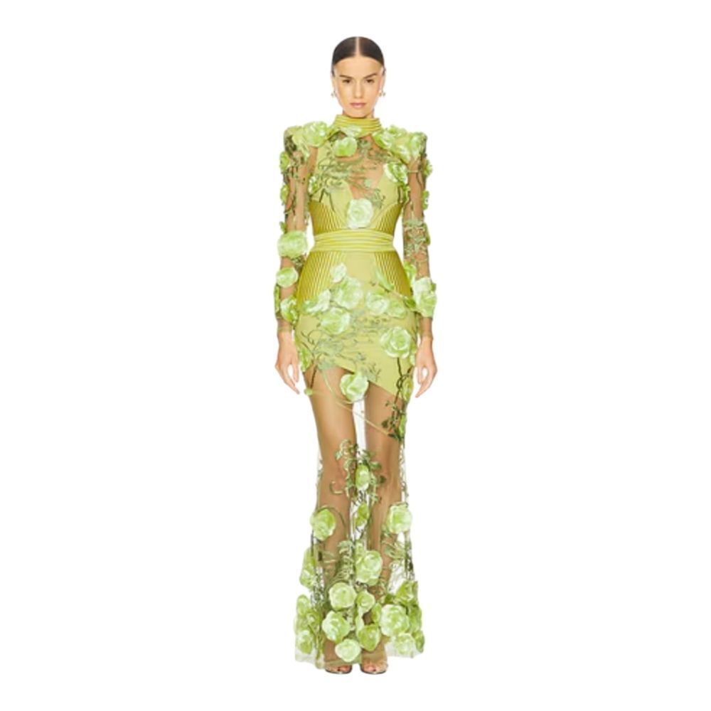 Zhivago One More Kiss Dear gown In Acid Green New Size 4